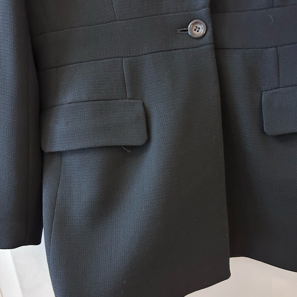 Vintage 90’s Ann Taylor Black 100% wool utility inspired lined blazer. EUC - Picture 2 of 14